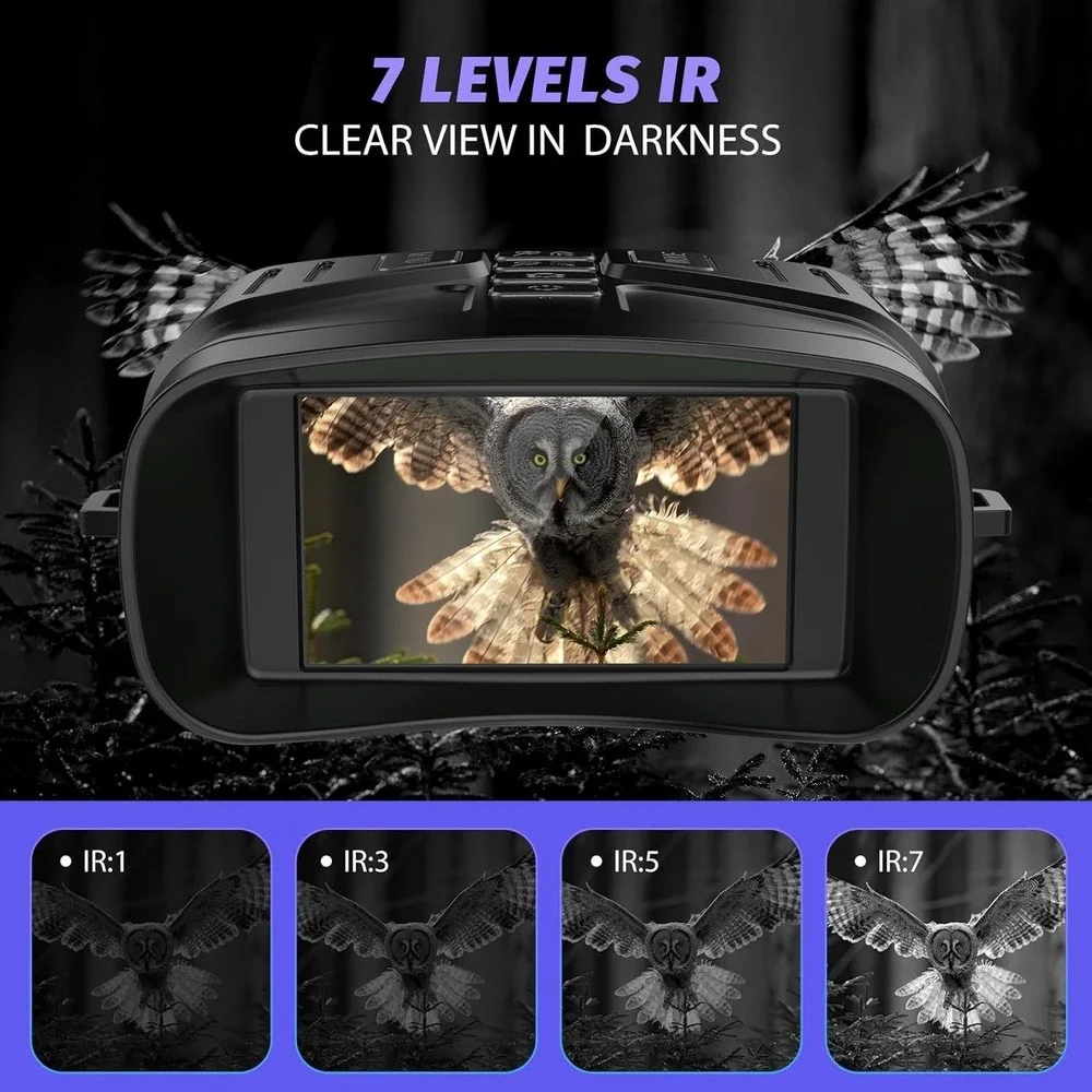 4K Night Vision Goggles Binoculars – 5000mAh Battery,‎ 32GB, HD Photo & Video